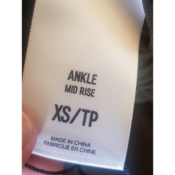 Express Womens Pants Grandmacore Green Joggers Drawstring Ankle Mid Rise Size XS - Picture 7 of 12